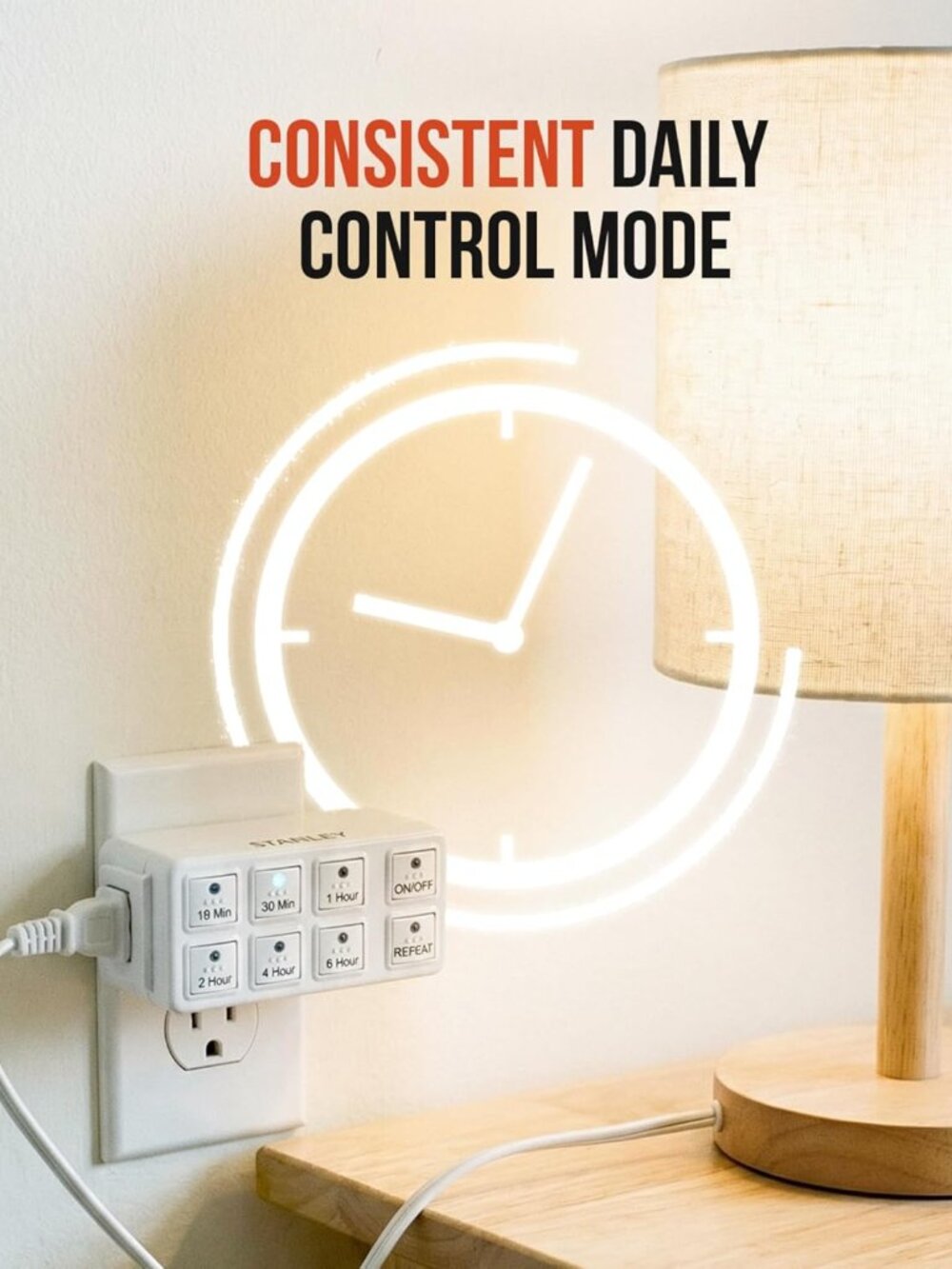 Stanley 3-prong Grounded Digital Countdown Timers w/Repeat function - Picture 3 of 5